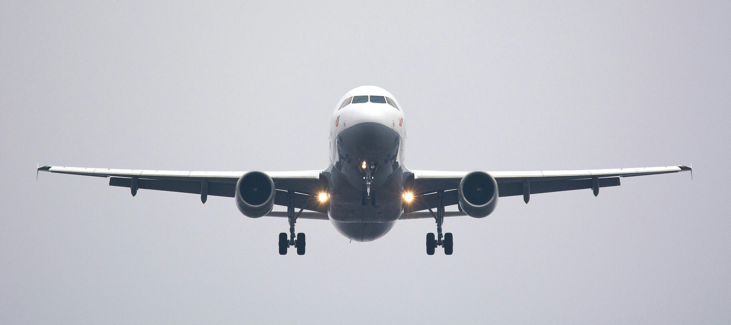 Passenger aircraft approaching a runway